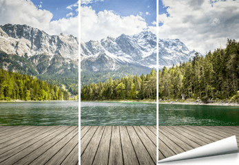 Fototapete Waldsee auf selbstklebender Papiertapete